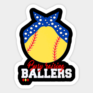 Raising Ballers Softball Player Sticker